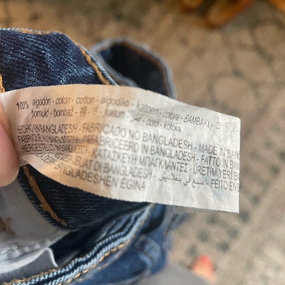 Zara Wide Leg Jeans Size 04 100% Cotton 10/10 Cut Off Bottom Trendy Hipster - Picture 3 of 6